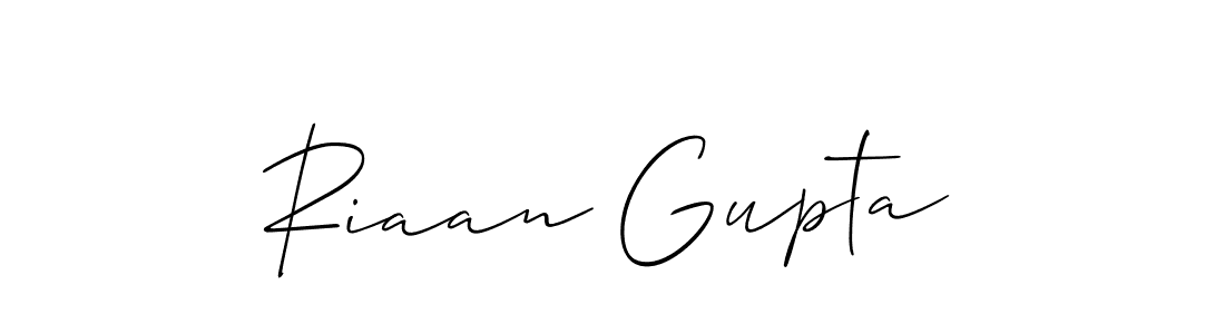 How to Draw Riaan Gupta signature style? Allison_Script is a latest design signature styles for name Riaan Gupta. Riaan Gupta signature style 2 images and pictures png