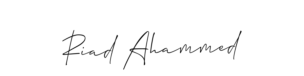It looks lik you need a new signature style for name Riad Ahammed. Design unique handwritten (Allison_Script) signature with our free signature maker in just a few clicks. Riad Ahammed signature style 2 images and pictures png