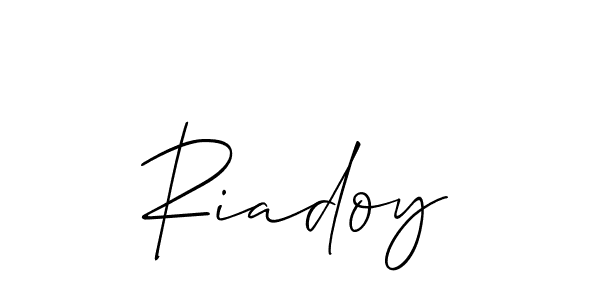 You can use this online signature creator to create a handwritten signature for the name Riadoy. This is the best online autograph maker. Riadoy signature style 2 images and pictures png