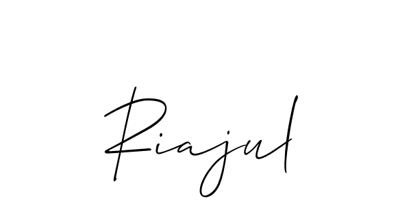 The best way (Allison_Script) to make a short signature is to pick only two or three words in your name. The name Riajul include a total of six letters. For converting this name. Riajul signature style 2 images and pictures png