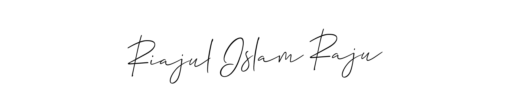 Riajul Islam Raju stylish signature style. Best Handwritten Sign (Allison_Script) for my name. Handwritten Signature Collection Ideas for my name Riajul Islam Raju. Riajul Islam Raju signature style 2 images and pictures png