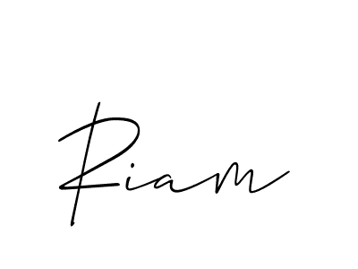 Riam stylish signature style. Best Handwritten Sign (Allison_Script) for my name. Handwritten Signature Collection Ideas for my name Riam. Riam signature style 2 images and pictures png