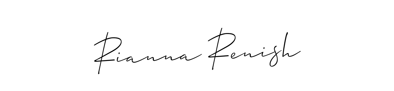 You can use this online signature creator to create a handwritten signature for the name Rianna Renish. This is the best online autograph maker. Rianna Renish signature style 2 images and pictures png
