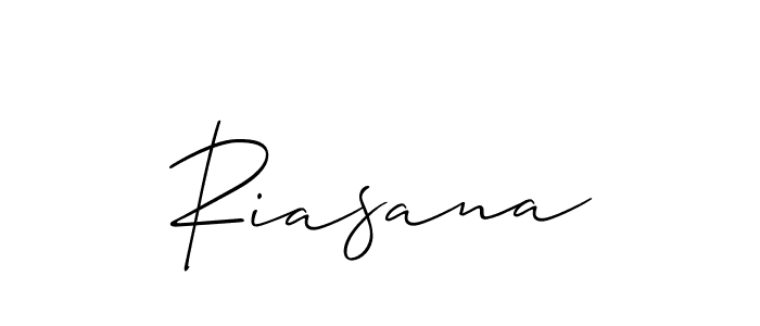 Also You can easily find your signature by using the search form. We will create Riasana name handwritten signature images for you free of cost using Allison_Script sign style. Riasana signature style 2 images and pictures png