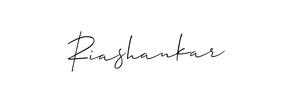 Also we have Riashankar name is the best signature style. Create professional handwritten signature collection using Allison_Script autograph style. Riashankar signature style 2 images and pictures png