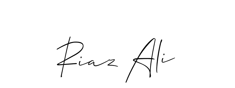 Make a beautiful signature design for name Riaz Ali. With this signature (Allison_Script) style, you can create a handwritten signature for free. Riaz Ali signature style 2 images and pictures png