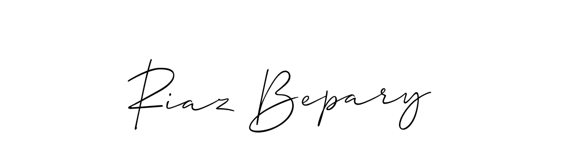 Design your own signature with our free online signature maker. With this signature software, you can create a handwritten (Allison_Script) signature for name Riaz Bepary. Riaz Bepary signature style 2 images and pictures png