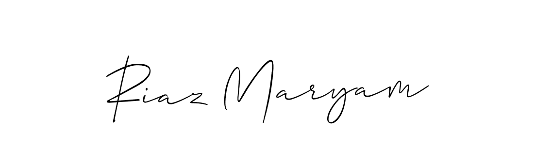 Design your own signature with our free online signature maker. With this signature software, you can create a handwritten (Allison_Script) signature for name Riaz Maryam. Riaz Maryam signature style 2 images and pictures png