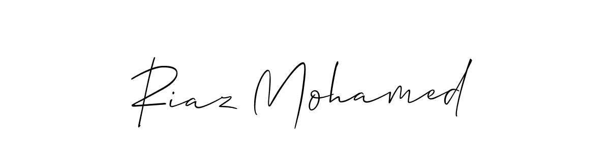 Riaz Mohamed stylish signature style. Best Handwritten Sign (Allison_Script) for my name. Handwritten Signature Collection Ideas for my name Riaz Mohamed. Riaz Mohamed signature style 2 images and pictures png