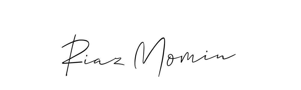 How to make Riaz Momin signature? Allison_Script is a professional autograph style. Create handwritten signature for Riaz Momin name. Riaz Momin signature style 2 images and pictures png