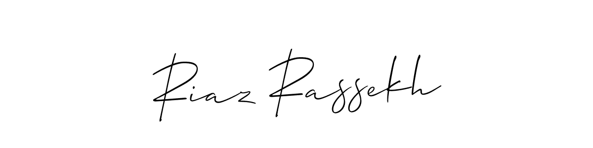 You can use this online signature creator to create a handwritten signature for the name Riaz Rassekh. This is the best online autograph maker. Riaz Rassekh signature style 2 images and pictures png