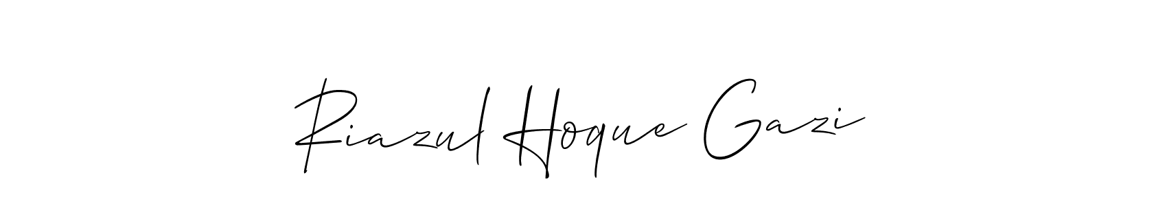 Also we have Riazul Hoque Gazi name is the best signature style. Create professional handwritten signature collection using Allison_Script autograph style. Riazul Hoque Gazi signature style 2 images and pictures png