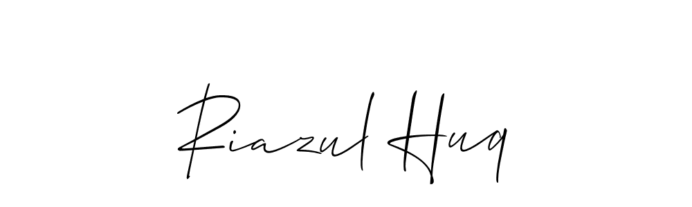 Also You can easily find your signature by using the search form. We will create Riazul Huq name handwritten signature images for you free of cost using Allison_Script sign style. Riazul Huq signature style 2 images and pictures png