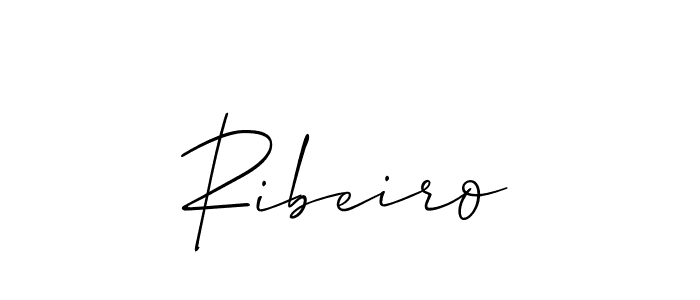 How to make Ribeiro name signature. Use Allison_Script style for creating short signs online. This is the latest handwritten sign. Ribeiro signature style 2 images and pictures png