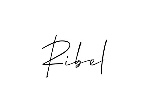 You should practise on your own different ways (Allison_Script) to write your name (Ribel) in signature. don't let someone else do it for you. Ribel signature style 2 images and pictures png