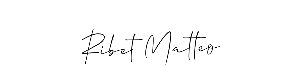 How to make Ribet Matteo signature? Allison_Script is a professional autograph style. Create handwritten signature for Ribet Matteo name. Ribet Matteo signature style 2 images and pictures png