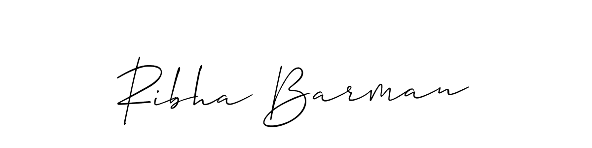 It looks lik you need a new signature style for name Ribha Barman. Design unique handwritten (Allison_Script) signature with our free signature maker in just a few clicks. Ribha Barman signature style 2 images and pictures png