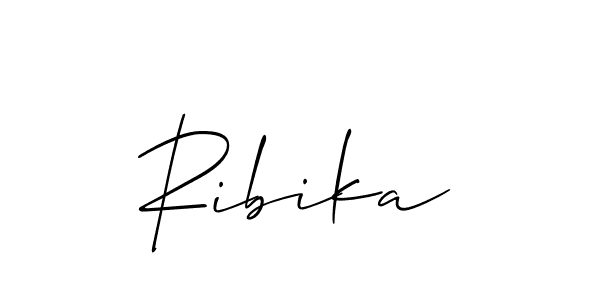 Make a beautiful signature design for name Ribika. With this signature (Allison_Script) style, you can create a handwritten signature for free. Ribika signature style 2 images and pictures png