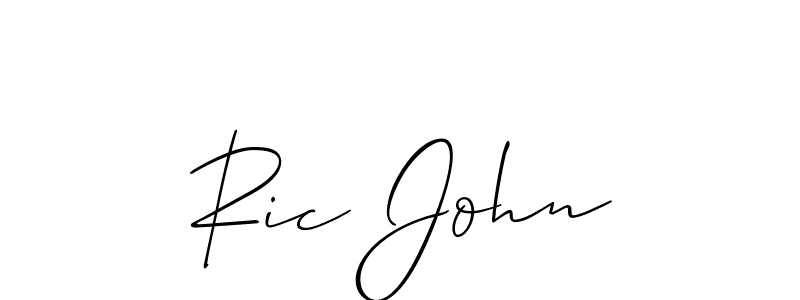Ric John stylish signature style. Best Handwritten Sign (Allison_Script) for my name. Handwritten Signature Collection Ideas for my name Ric John. Ric John signature style 2 images and pictures png