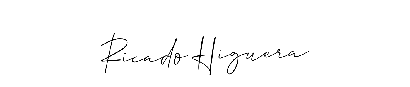 How to Draw Ricado Higuera signature style? Allison_Script is a latest design signature styles for name Ricado Higuera. Ricado Higuera signature style 2 images and pictures png