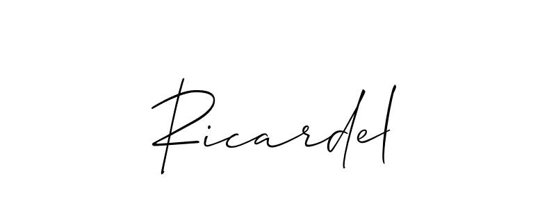 Make a beautiful signature design for name Ricardel. Use this online signature maker to create a handwritten signature for free. Ricardel signature style 2 images and pictures png