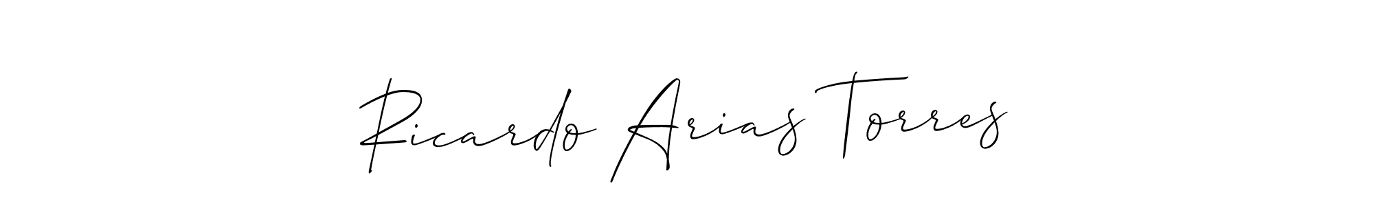 Make a beautiful signature design for name Ricardo Arias Torres. With this signature (Allison_Script) style, you can create a handwritten signature for free. Ricardo Arias Torres signature style 2 images and pictures png