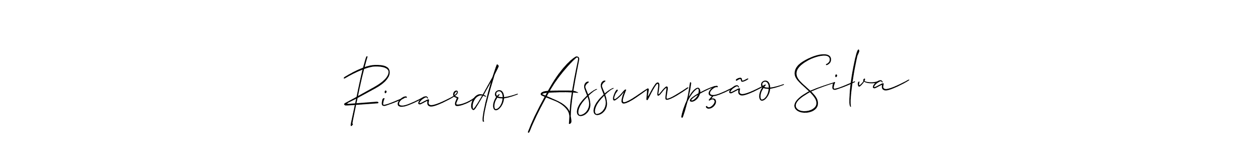 Also we have Ricardo Assumpção Silva name is the best signature style. Create professional handwritten signature collection using Allison_Script autograph style. Ricardo Assumpção Silva signature style 2 images and pictures png