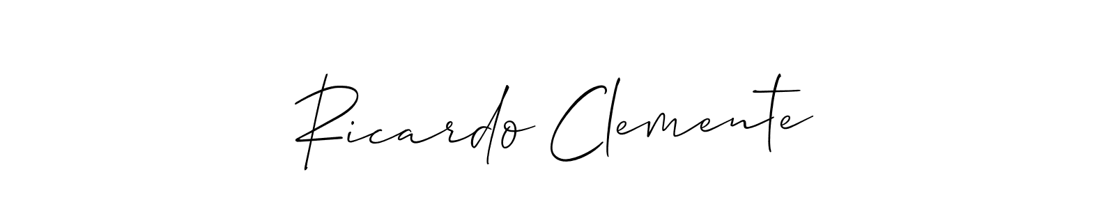 How to make Ricardo Clemente signature? Allison_Script is a professional autograph style. Create handwritten signature for Ricardo Clemente name. Ricardo Clemente signature style 2 images and pictures png