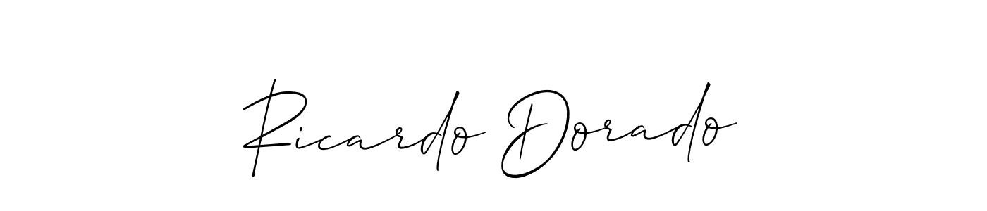 It looks lik you need a new signature style for name Ricardo Dorado. Design unique handwritten (Allison_Script) signature with our free signature maker in just a few clicks. Ricardo Dorado signature style 2 images and pictures png
