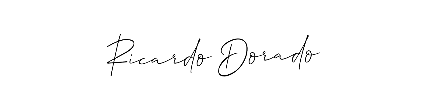 It looks lik you need a new signature style for name Ricardo Dorado. Design unique handwritten (Allison_Script) signature with our free signature maker in just a few clicks. Ricardo Dorado signature style 2 images and pictures png