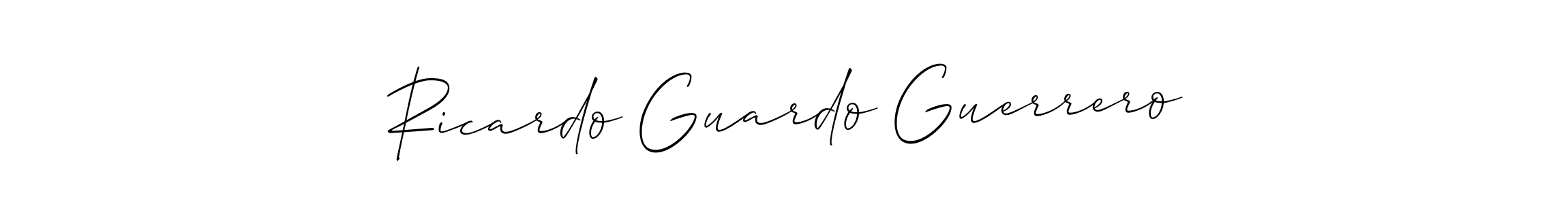 Design your own signature with our free online signature maker. With this signature software, you can create a handwritten (Allison_Script) signature for name Ricardo Guardo Guerrero. Ricardo Guardo Guerrero signature style 2 images and pictures png