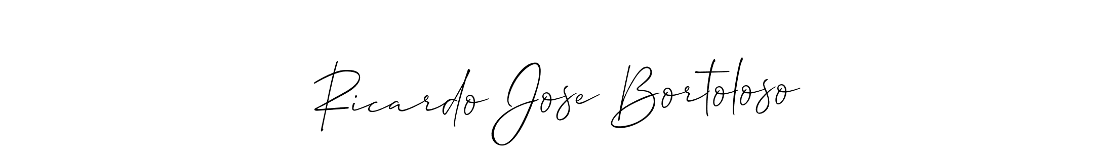 Also we have Ricardo Jose Bortoloso name is the best signature style. Create professional handwritten signature collection using Allison_Script autograph style. Ricardo Jose Bortoloso signature style 2 images and pictures png