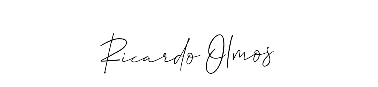 It looks lik you need a new signature style for name Ricardo Olmos. Design unique handwritten (Allison_Script) signature with our free signature maker in just a few clicks. Ricardo Olmos signature style 2 images and pictures png