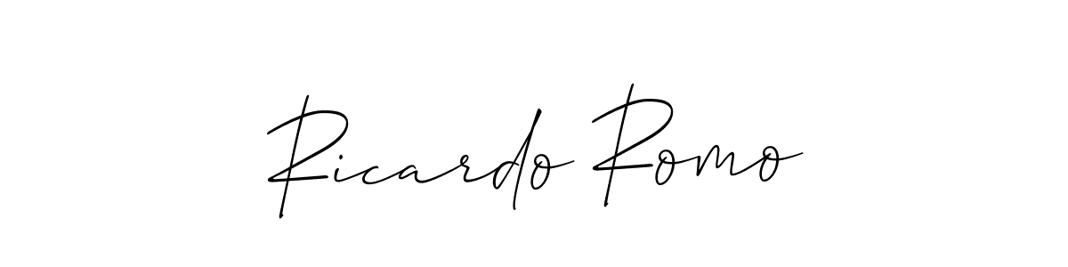 Make a short Ricardo Romo signature style. Manage your documents anywhere anytime using Allison_Script. Create and add eSignatures, submit forms, share and send files easily. Ricardo Romo signature style 2 images and pictures png