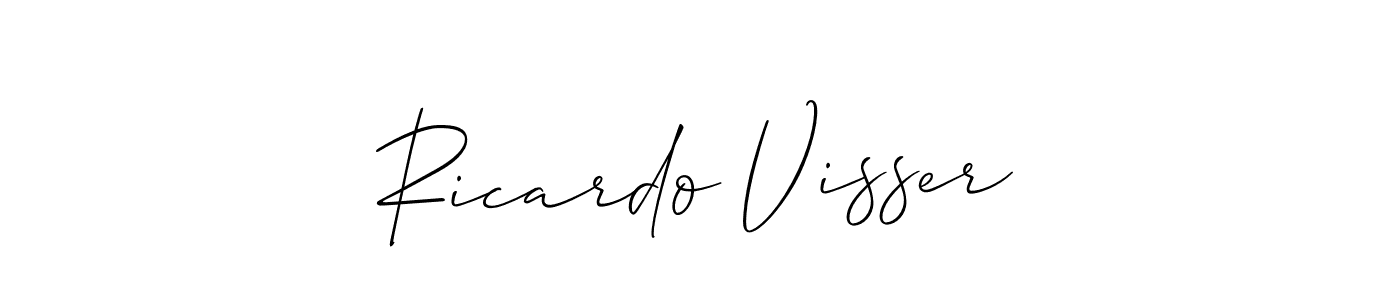 Create a beautiful signature design for name Ricardo Visser. With this signature (Allison_Script) fonts, you can make a handwritten signature for free. Ricardo Visser signature style 2 images and pictures png