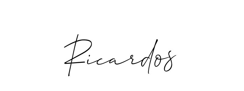 The best way (Allison_Script) to make a short signature is to pick only two or three words in your name. The name Ricardos include a total of six letters. For converting this name. Ricardos signature style 2 images and pictures png