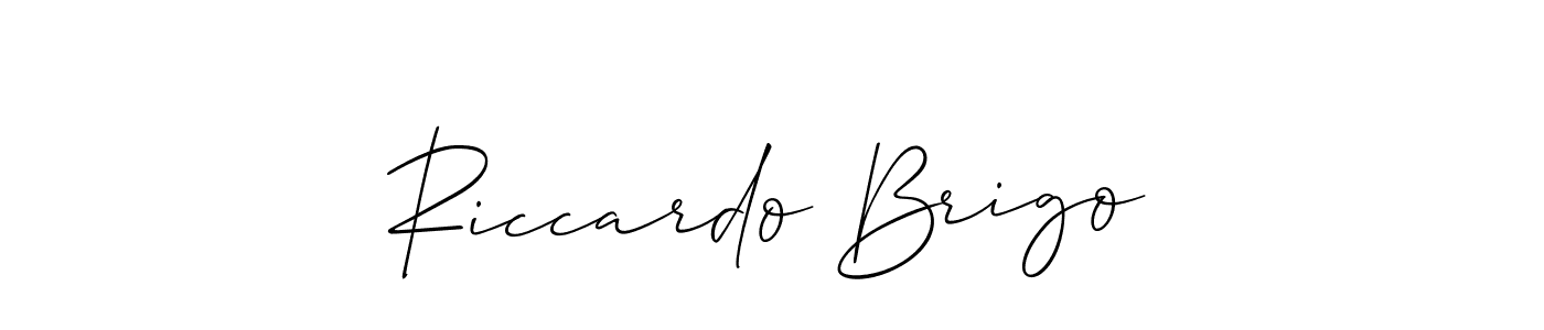 Make a beautiful signature design for name Riccardo Brigo. With this signature (Allison_Script) style, you can create a handwritten signature for free. Riccardo Brigo signature style 2 images and pictures png