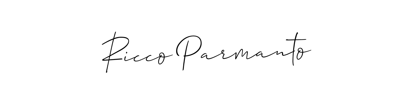 You can use this online signature creator to create a handwritten signature for the name Ricco Parmanto. This is the best online autograph maker. Ricco Parmanto signature style 2 images and pictures png