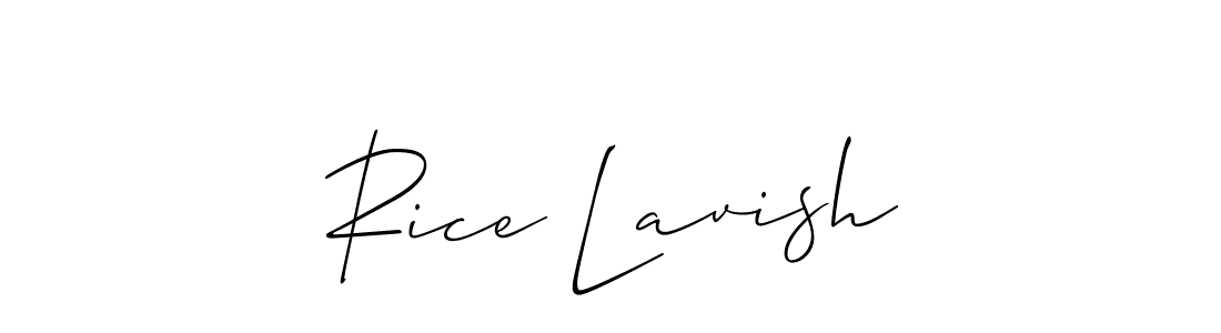 You should practise on your own different ways (Allison_Script) to write your name (Rice Lavish) in signature. don't let someone else do it for you. Rice Lavish signature style 2 images and pictures png