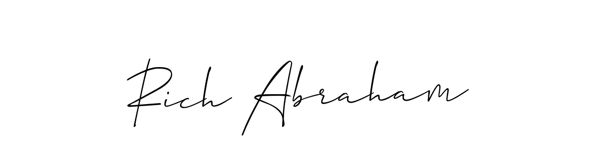Rich Abraham stylish signature style. Best Handwritten Sign (Allison_Script) for my name. Handwritten Signature Collection Ideas for my name Rich Abraham. Rich Abraham signature style 2 images and pictures png