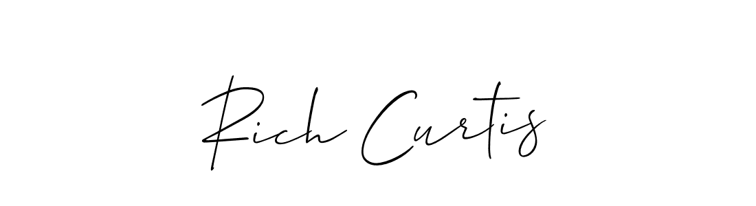 Make a beautiful signature design for name Rich Curtis. With this signature (Allison_Script) style, you can create a handwritten signature for free. Rich Curtis signature style 2 images and pictures png