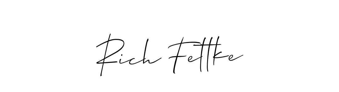 Make a short Rich Fettke signature style. Manage your documents anywhere anytime using Allison_Script. Create and add eSignatures, submit forms, share and send files easily. Rich Fettke signature style 2 images and pictures png