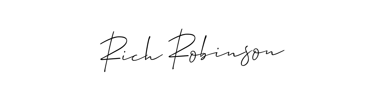 Best and Professional Signature Style for Rich Robinson. Allison_Script Best Signature Style Collection. Rich Robinson signature style 2 images and pictures png