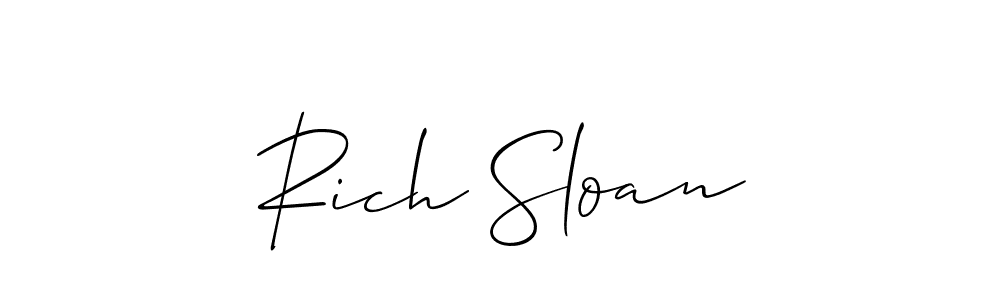 Design your own signature with our free online signature maker. With this signature software, you can create a handwritten (Allison_Script) signature for name Rich Sloan. Rich Sloan signature style 2 images and pictures png
