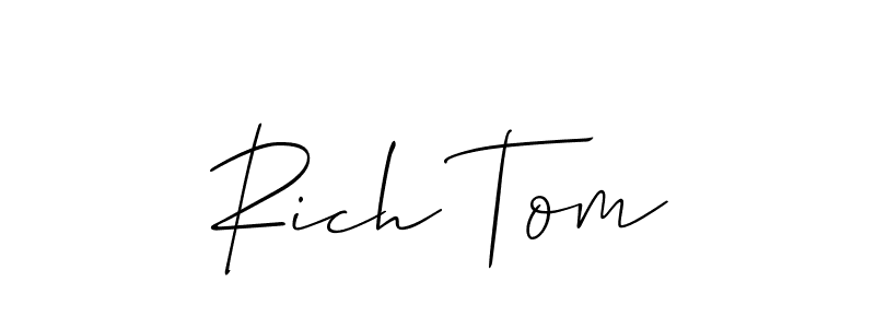 How to make Rich Tom signature? Allison_Script is a professional autograph style. Create handwritten signature for Rich Tom name. Rich Tom signature style 2 images and pictures png