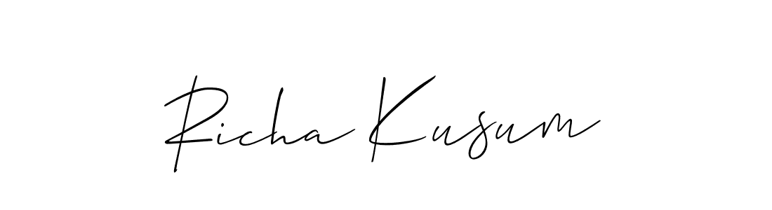 Here are the top 10 professional signature styles for the name Richa Kusum. These are the best autograph styles you can use for your name. Richa Kusum signature style 2 images and pictures png