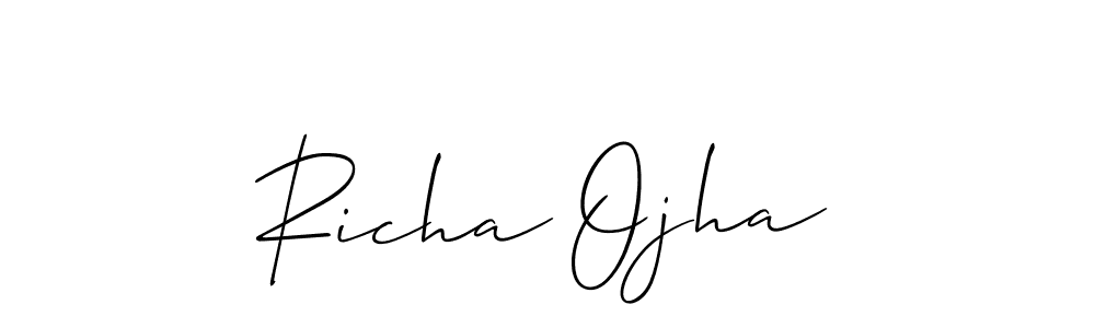 This is the best signature style for the Richa Ojha name. Also you like these signature font (Allison_Script). Mix name signature. Richa Ojha signature style 2 images and pictures png