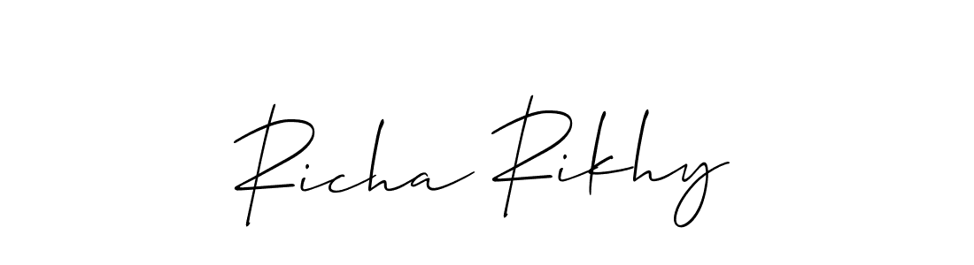 Once you've used our free online signature maker to create your best signature Allison_Script style, it's time to enjoy all of the benefits that Richa Rikhy name signing documents. Richa Rikhy signature style 2 images and pictures png