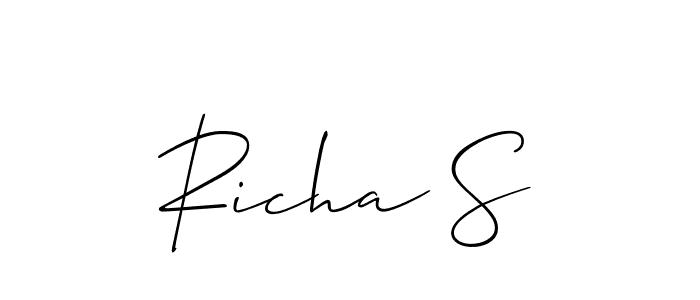 Once you've used our free online signature maker to create your best signature Allison_Script style, it's time to enjoy all of the benefits that Richa S name signing documents. Richa S signature style 2 images and pictures png