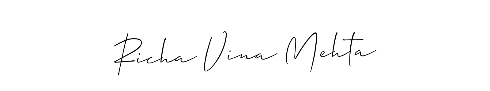 Once you've used our free online signature maker to create your best signature Allison_Script style, it's time to enjoy all of the benefits that Richa Vina Mehta name signing documents. Richa Vina Mehta signature style 2 images and pictures png